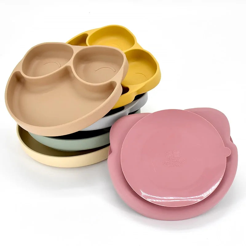 Conjunto de Colheres de Alimentação de Silicone para Bebês