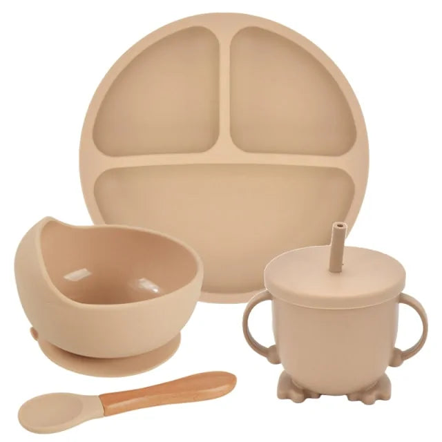 Conjunto Completo de Alimentação de Silicone para Bebês