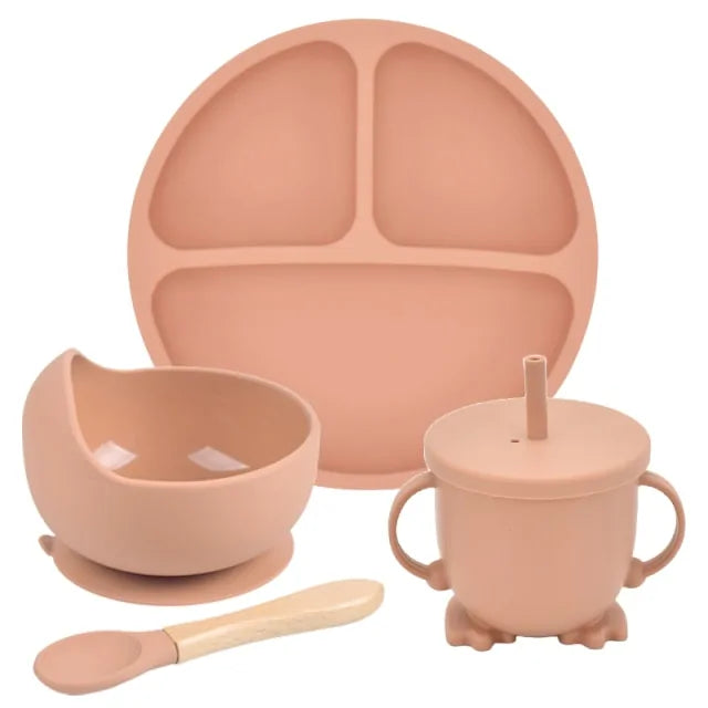 Conjunto Completo de Alimentação de Silicone para Bebês