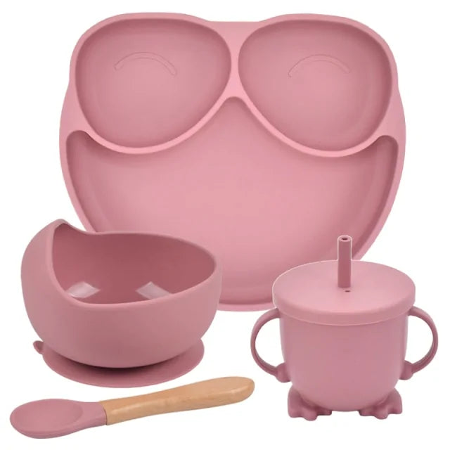 Conjunto Completo de Alimentação de Silicone para Bebês