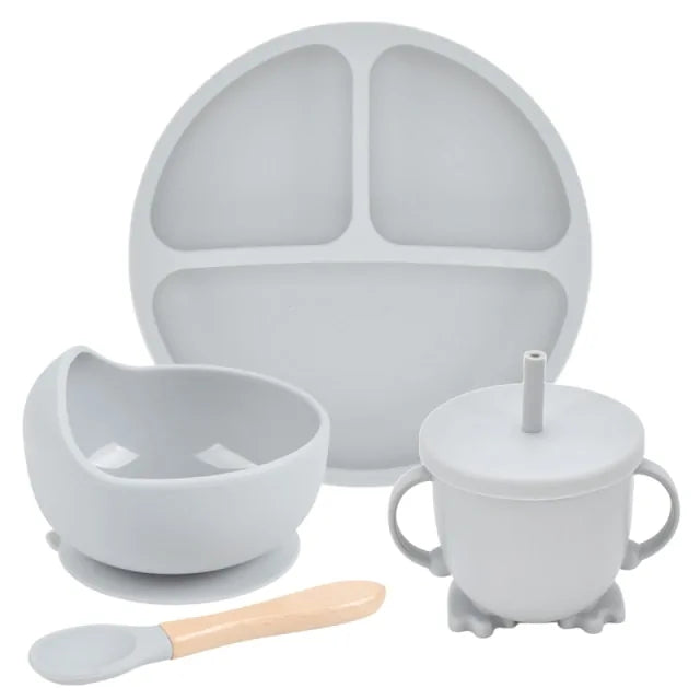 Conjunto Completo de Alimentação de Silicone para Bebês