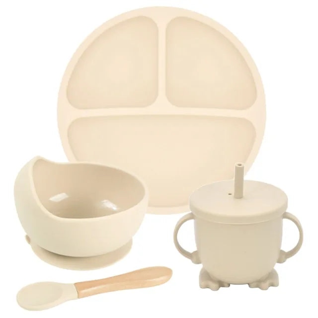 Conjunto Completo de Alimentação de Silicone para Bebês