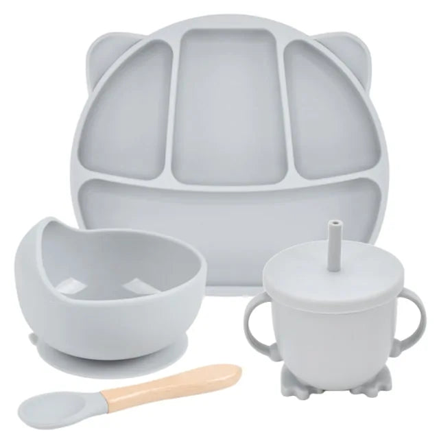 Conjunto Completo de Alimentação de Silicone para Bebês