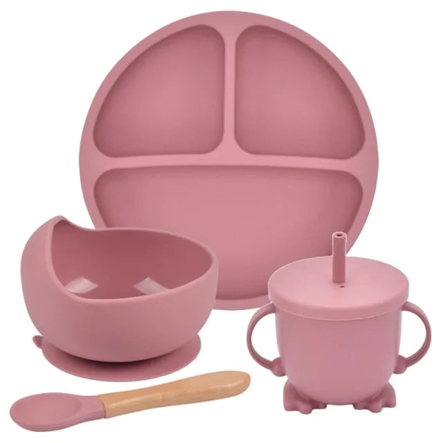 Conjunto Completo de Alimentação de Silicone para Bebês